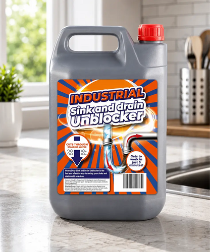 5L Heavy-Duty Industrial Toilet Cleaner – Powerful Sink & Drain Unblocker for Home, Office & Commercial Use