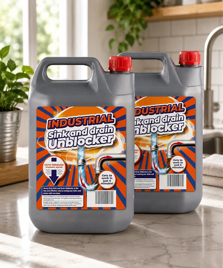 5L Heavy-Duty Industrial Toilet Cleaner – Powerful Sink & Drain Unblocker for Home, Office & Commercial Use