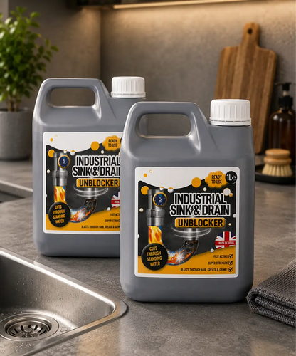 1L Industrial Drain & Sink Unblocker – Fast-Acting Formula for Clearing Standing Water