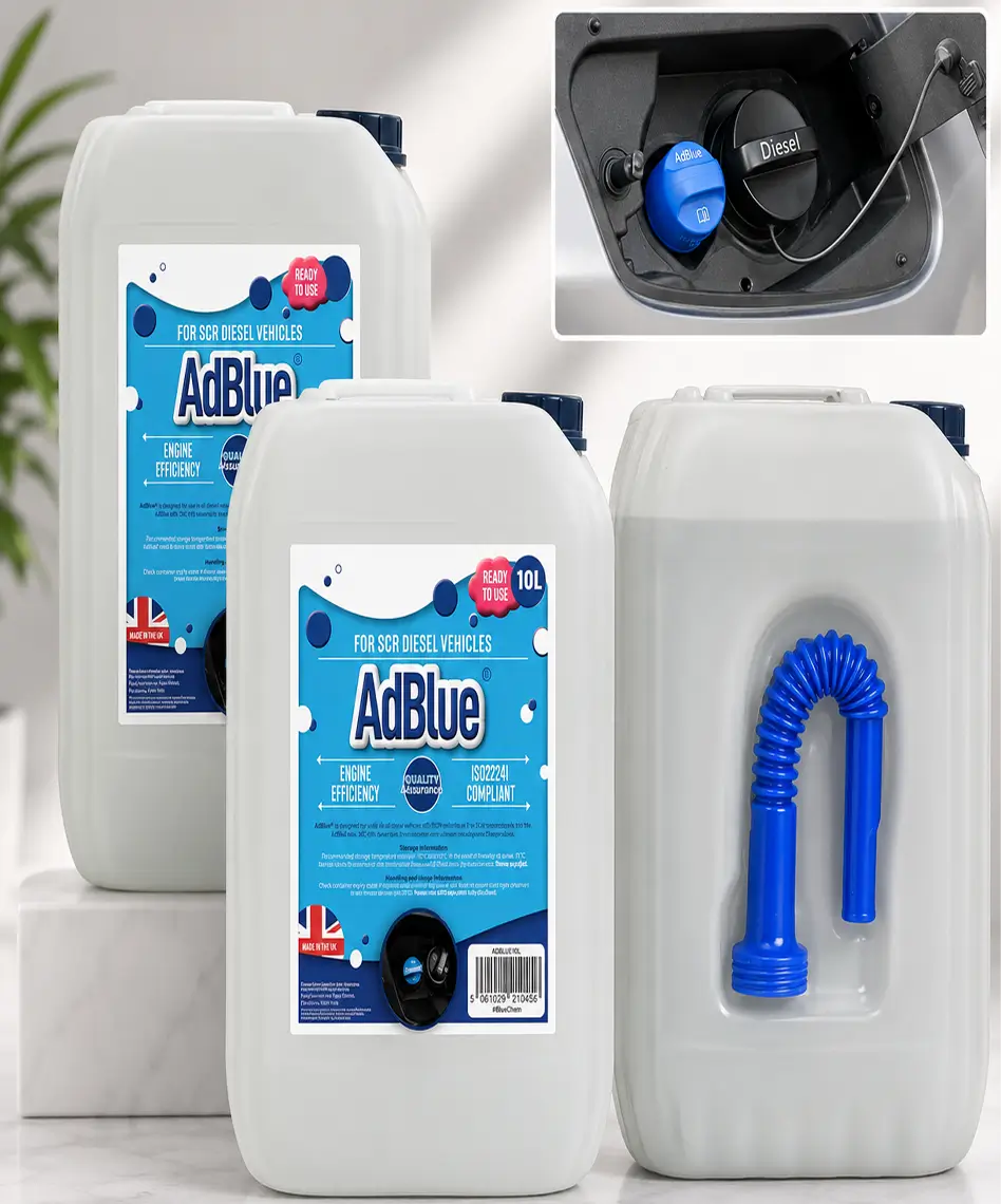 AdBlue Compatible for All Makes & Models – Supplied with Easy Pour Spout to Prevent Spills