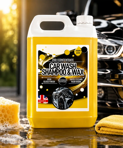 5L Car Wash Shampoo & Wax – High Gloss Finish Powerful Cleaning Formula