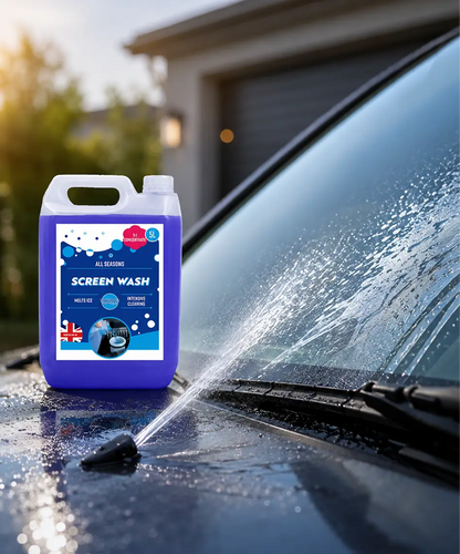 5L Blue All-Season Vehicle Screen Wash – Streak-Free Formula Effective Down to -5°C