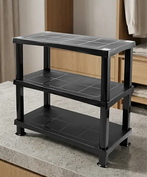Selection of Strong Compact Storage Shelving Units – 4 Tier & 5 Tier Plastic and Metal Racking