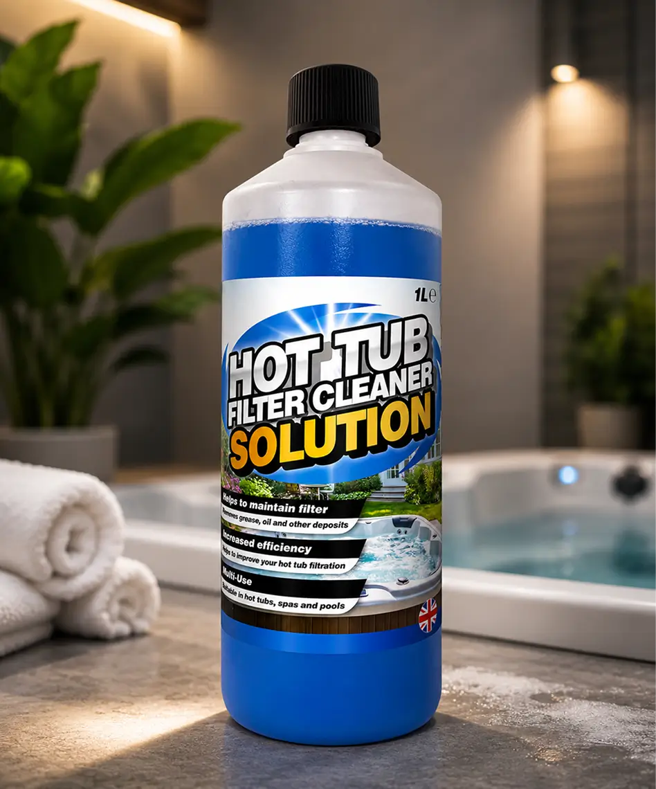1L Hot Tub Filter Cleaner – Removes Grease & Oil for Spa and Pool Maintenance