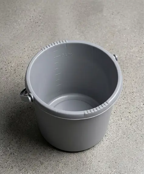 Grey 5L Strong Plastic Bucket with Handle – Ideal for Home & Garden Use
