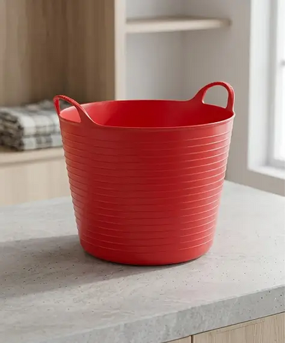 Set of 3 or 6 Mixed 40L Heavy-Duty Flexi Tubs – Multipurpose Garden Storage Buckets in Assorted Colours