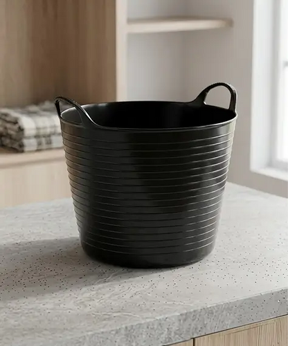 40L Strong Flexible Storage Tubs – Robust Black, Yellow or Red Multipurpose Containers
