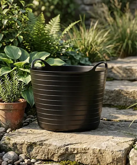 40L Strong Large Flexi Storage Tub – Durable Rubble Container with Handles for Home & Garden