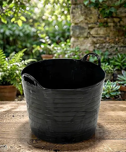40L Strong Large Flexi Storage Tub – Durable Rubble Container with Handles for Home & Garden