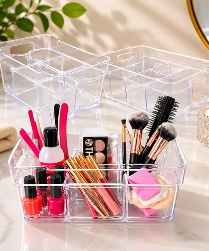 Adjustable & Stackable Storage Organisers – Modular Compartment Boxes for Crafts, Beads & Small Accessories