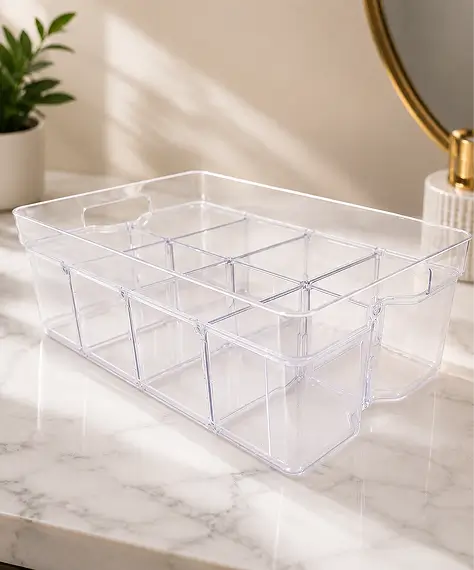 Adjustable & Stackable Storage Organisers – Modular Compartment Boxes for Crafts, Beads & Small Accessories