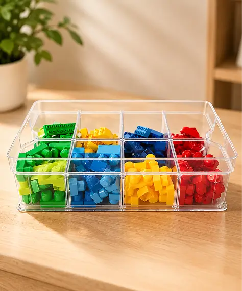Adjustable & Stackable Storage Organisers – Modular Compartment Boxes for Crafts, Beads & Small Accessories