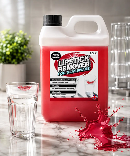 2.5L Ready-to-Use Glassware Lipstick Remover – Ideal for Homes, Bars & Restaurants