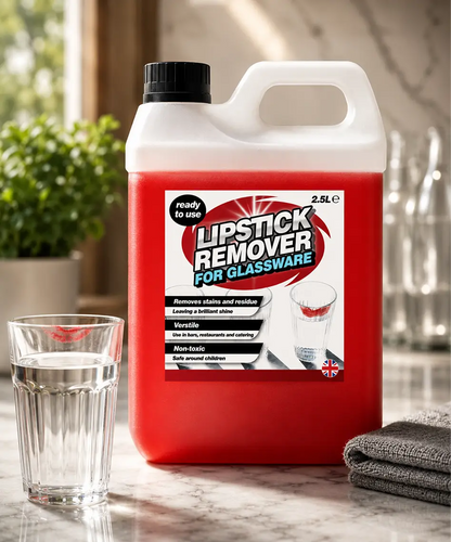 2.5L Ready-to-Use Glassware Lipstick Remover – Ideal for Homes, Bars & Restaurants