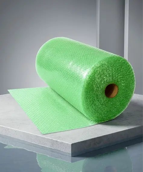 Green Biodegradable Bubble Wrap Rolls – 100m Recyclable Polythene Protective Packaging