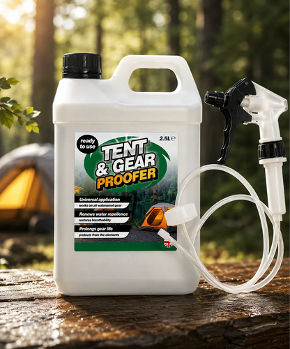 2.5L Tent & Outdoor Gear Waterproofing Treatment – Protective Formula with Extended Hose Trigger
