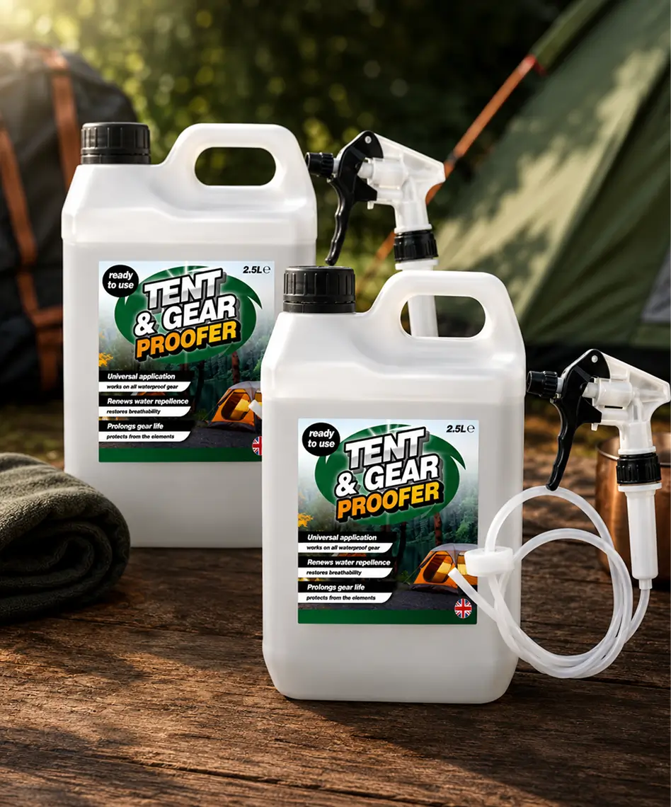 2.5L Tent & Outdoor Gear Waterproofing Treatment – Protective Formula with Extended Hose Trigger