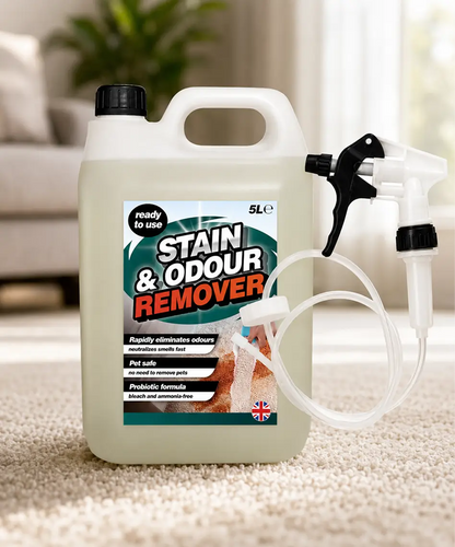5L Pet-Safe Stain & Odour Remover – Fast-Acting Formula with Long Hose Trigger