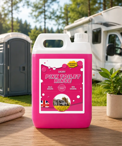 Concentrated Pink Toilet Fluid – Powerful Odour Control for Portable Toilets & Motorhomes