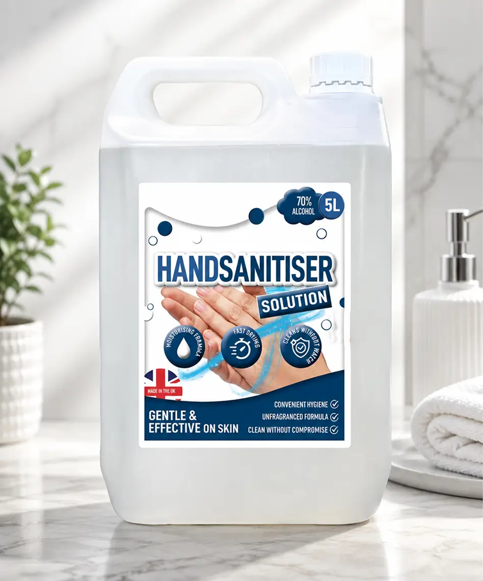 5L Water-Free Hand Sanitiser Solution – Gentle on Skin with Effective Hygiene Protection