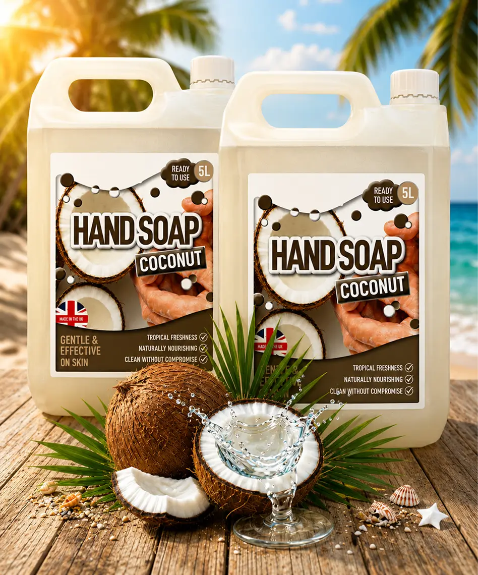 5L Ready-to-Use Coconut Hand Soap – Non-Sticky Formula for Soft, Hydrated Hands