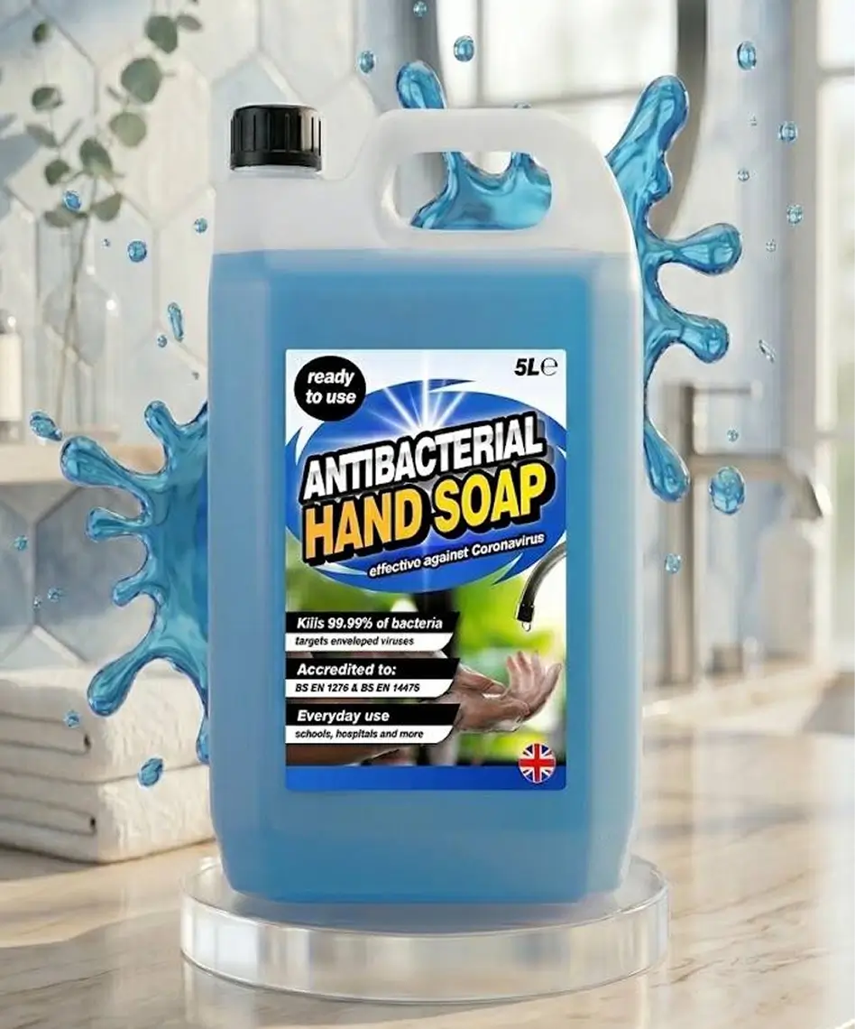 5L Antibacterial Liquid Hand Soap – Non-Sticky Formula for Everyday Hygiene