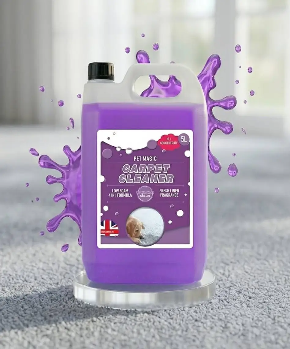 5L Dog Stain & Odour Remover Carpet Shampoo – Pet Cleaning Solution with Fresh Linen Fragrance