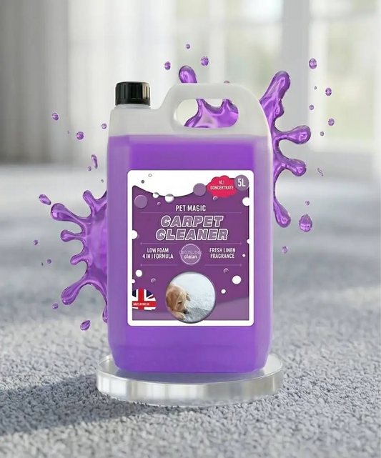 5L Dog Stain & Odour Remover Carpet Shampoo – Pet Cleaning Solution with Fresh Linen Fragrance