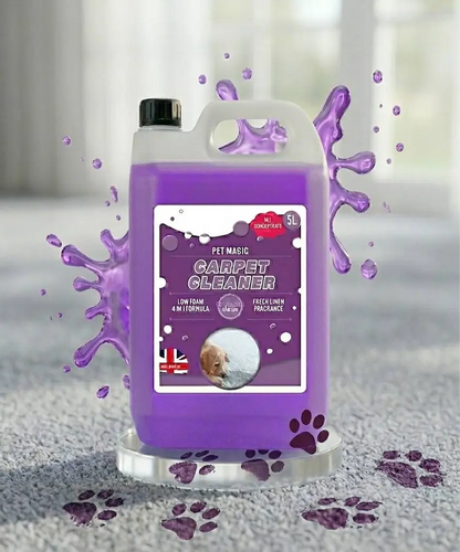 5L Dog Stain & Odour Remover Carpet Shampoo – Pet Cleaning Solution with Fresh Linen Fragrance