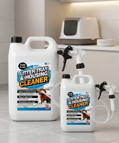 5L Litter Tray & Pet Housing Cleaner – Ready-to-Use Odour-Free Formula with Long Hose Trigger