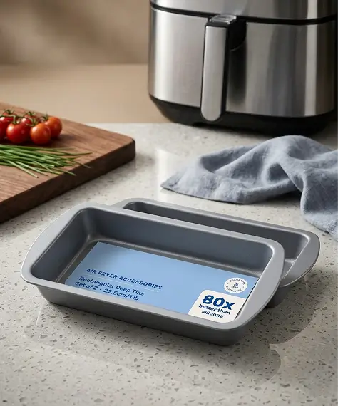 Deep Non-Stick Air Fryer Baking Tin for Roasting & Baking