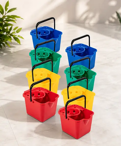 12L Floor Mop Bucket with Pouring Lip – Multi Colour