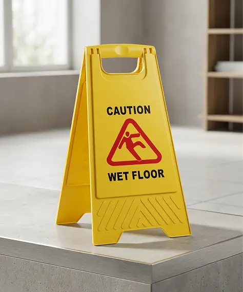 Double Sided Wet Floor A Frame Sign – Yellow Safety Caution Board