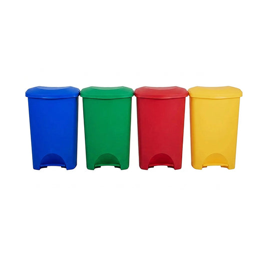 50 Litre Hard-Wearing Plastic Recycling Bins with Matching Lid Options