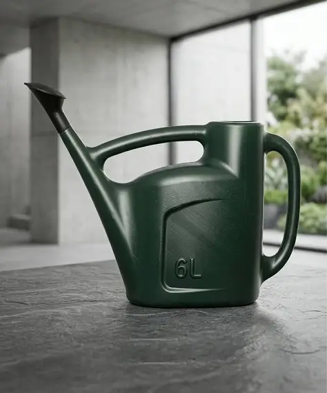 Durable 6 Litre Green Watering Can for Indoor & Outdoor Use with Removable Sprinkler Rose & Carry Handle