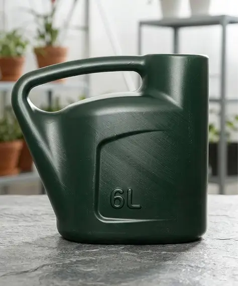 Durable 6 Litre Green Watering Can for Indoor & Outdoor Use with Removable Sprinkler Rose & Carry Handle