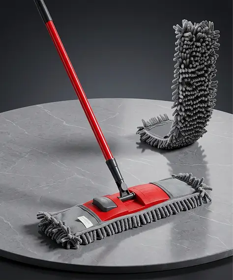 Microfibre Flat & Noodle Head Floor Mop – Bathroom & Kitchen Hard Floor Cleaning Mop