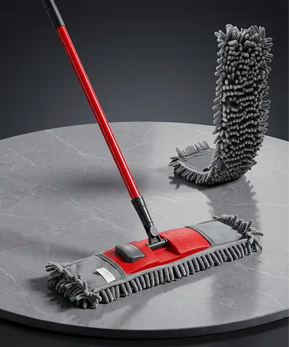 Microfibre Flat & Noodle Head Floor Mop – Bathroom & Kitchen Hard Floor Cleaning Mop