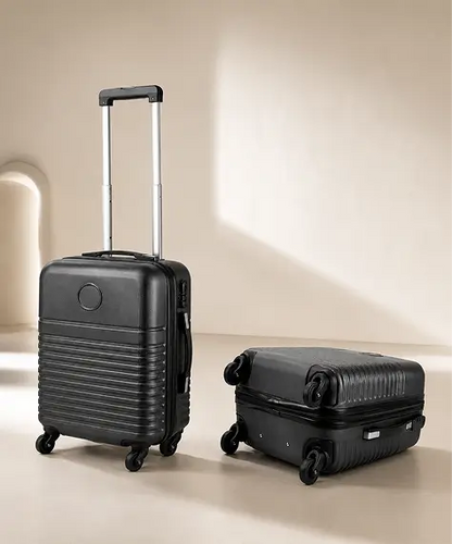 Hard Shell ABS Cabin Suitcase Small 360° 4-Wheel Luggage – Dark Grey Travel Bag