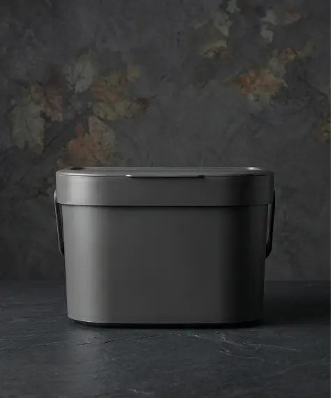 6L Wall-Mount Compost Caddy with Carbon Filter – Food Waste Bin