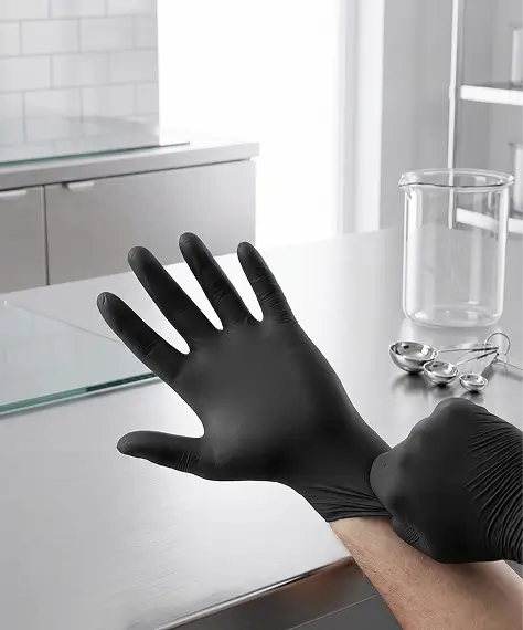 Black Nitrile Powder-Free Gloves – Puncture Resistant for Medical, Mechanical & Industrial Use