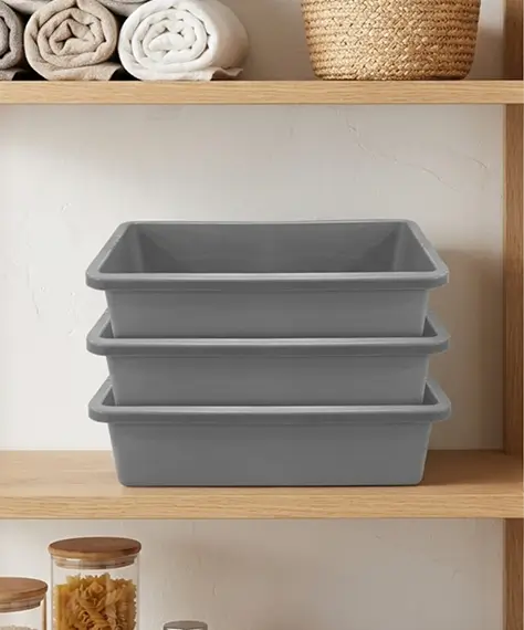 Rectangular Deep Grey Multipurpose Trays – Ideal for Indoor & Outdoor Storage