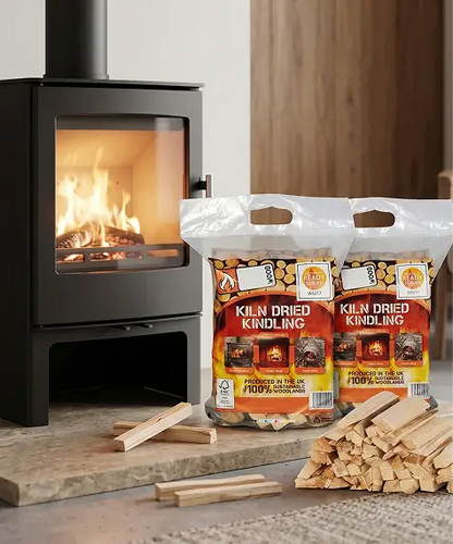 Ready-to-Burn Dried Firewood Logs – 3 Bags for Open Fires, Fire Pits & Log Burners