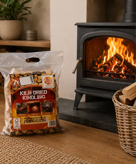 Ready-to-Burn Dried Firewood Logs – 3 Bags for Open Fires, Fire Pits & Log Burners