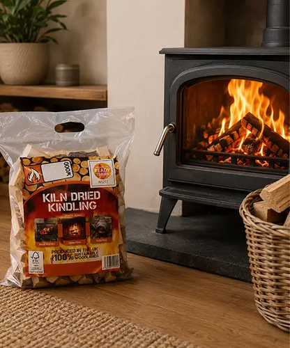 Ready-to-Burn Dried Firewood Logs – 3 Bags for Open Fires, Fire Pits & Log Burners