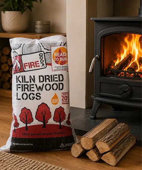 Kiln Dried Firewood Logs – Low Moisture, Easy Lighting & High Heat Output