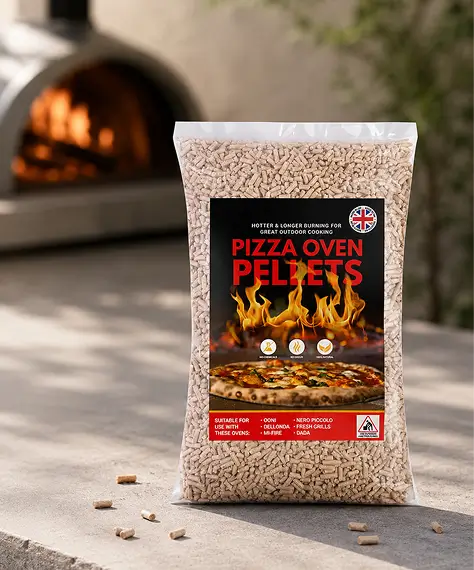 30L Natural Wood Pellets for Pizza Ovens, BBQ Grills & Outdoor Cooking