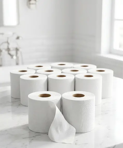 Soft White 2-Ply Mini Jumbo Toilet Tissue Rolls – For Home, Shops & Commercial Toilets