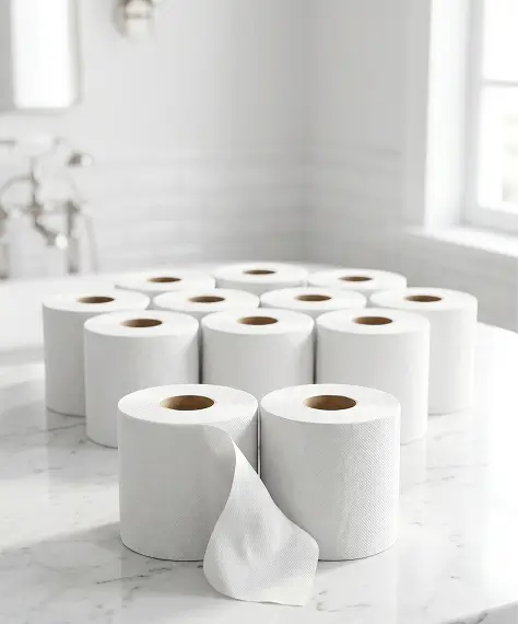 Soft White 2-Ply Mini Jumbo Toilet Tissue Rolls – For Home, Shops & Commercial Toilets