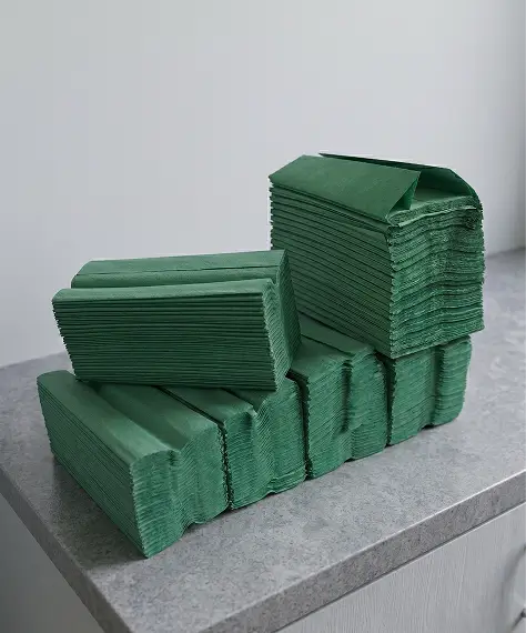 1-Ply C-Fold Paper Hand Towels – Large Green Tissues for Restaurants & Offices